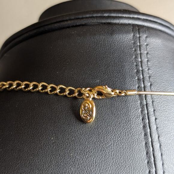 Annaleece by Devries Crystal 22k Gold/Rhodium Pendant Necklace - Picture 4 of 5